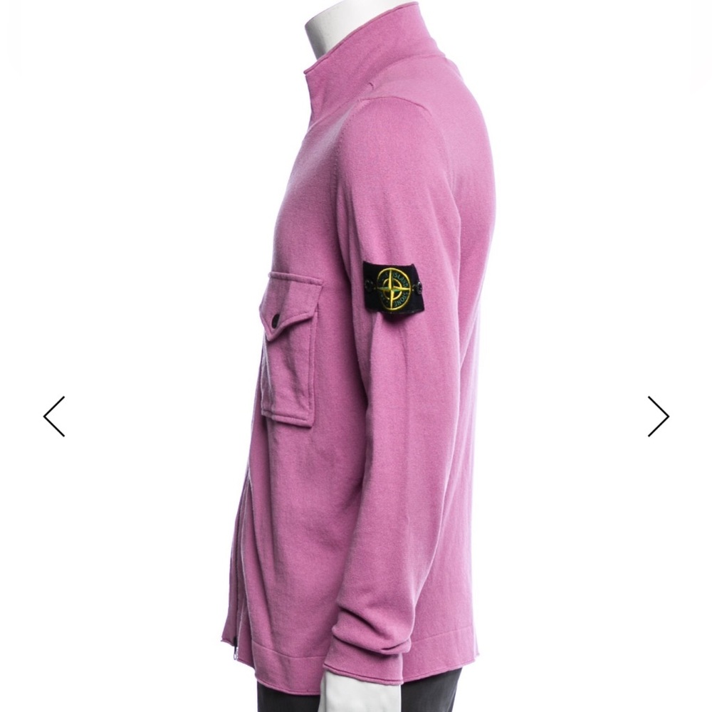 Stone Island Mauve Zip-Up Jacket - Picture 3 of 8
